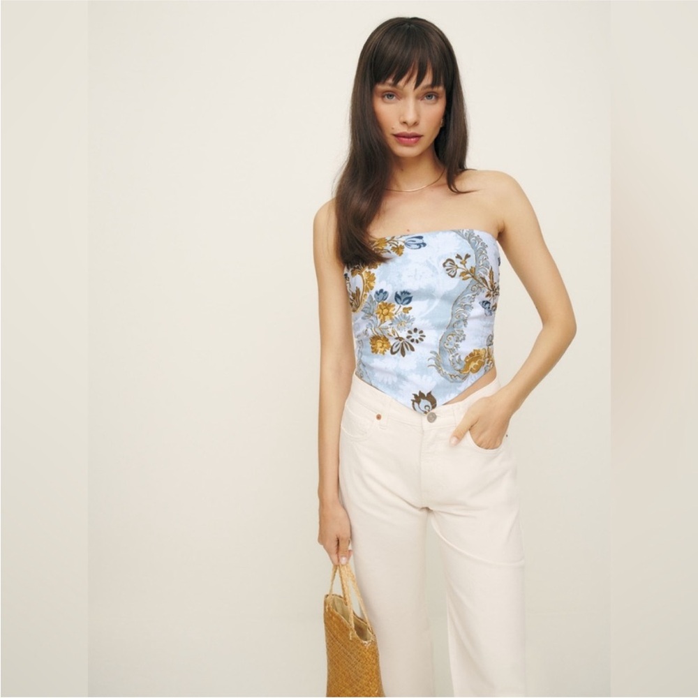 reformation Dillon linen top - size 4